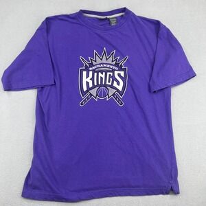 Vtg Y2K Sacramento Kings Mens Purple T-Shirt XL NBA Basketball Logo Pro Edge